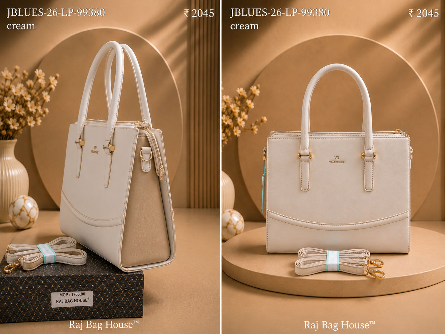 Valendnee J-Blues 99380 Handbag – Off White 2