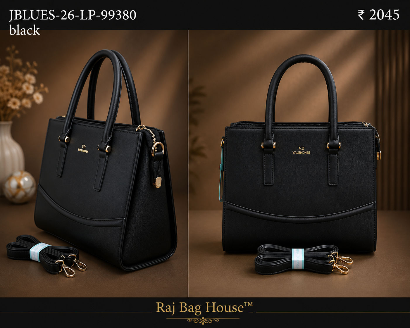 Valendnee J-Blues 99380 Handbag – Black 2