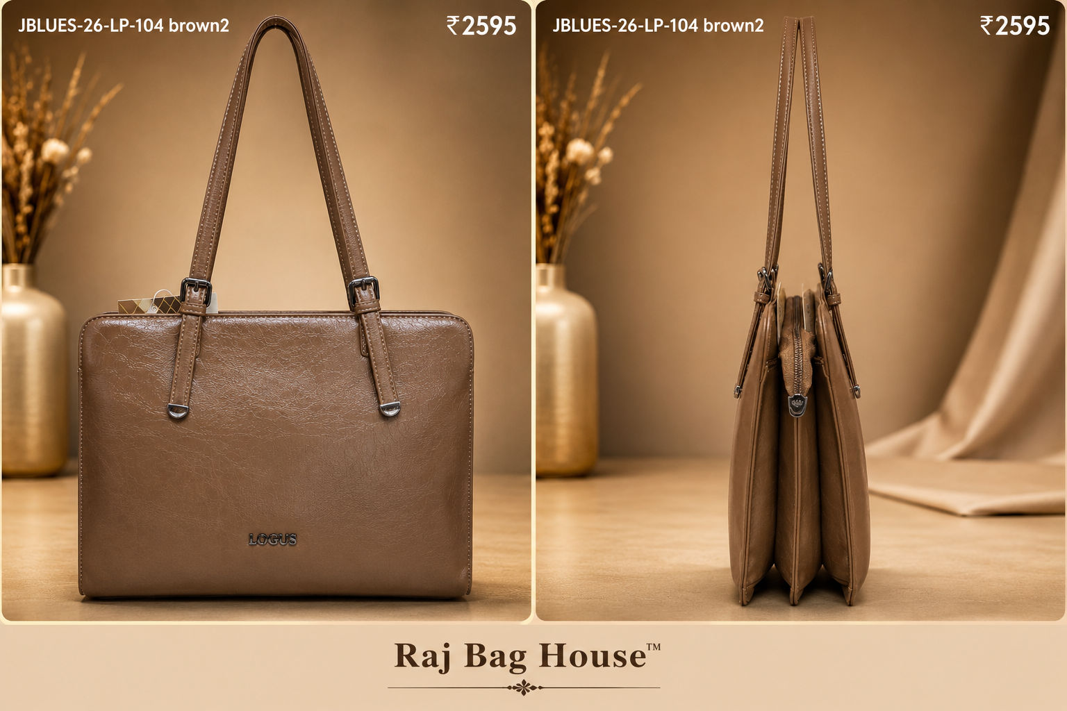 Logus J-Blues 104 Choclate Small Tote Bag – Chocolate Brown 2