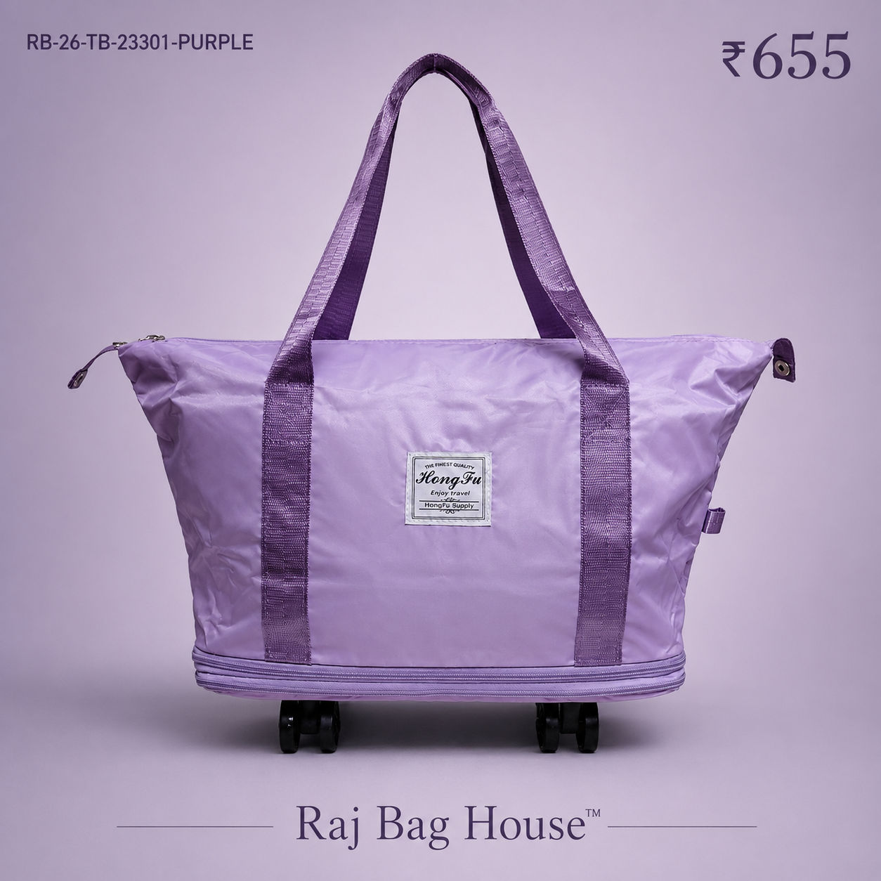Expandable Travel Duffle Bag RB-26-TB-23301 - Purple