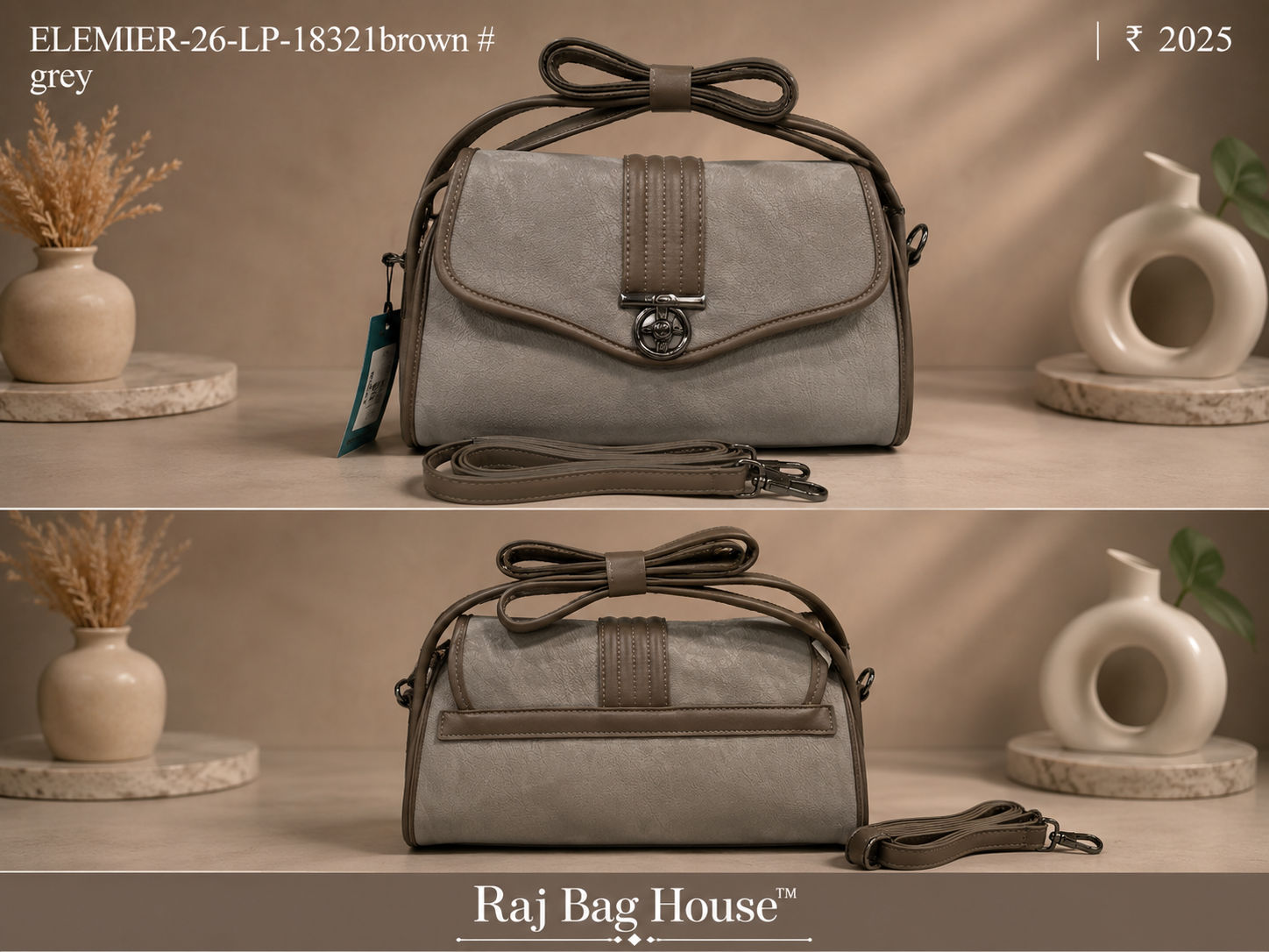 Elemier 18321 Handbag – Brown 2