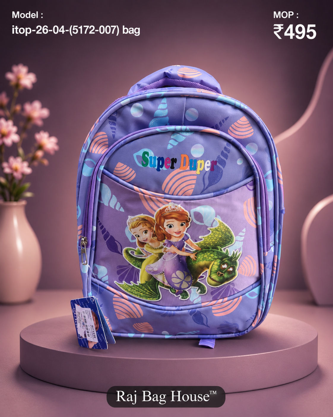 Itop 04(5172 007) Medium School Backpack – Purple