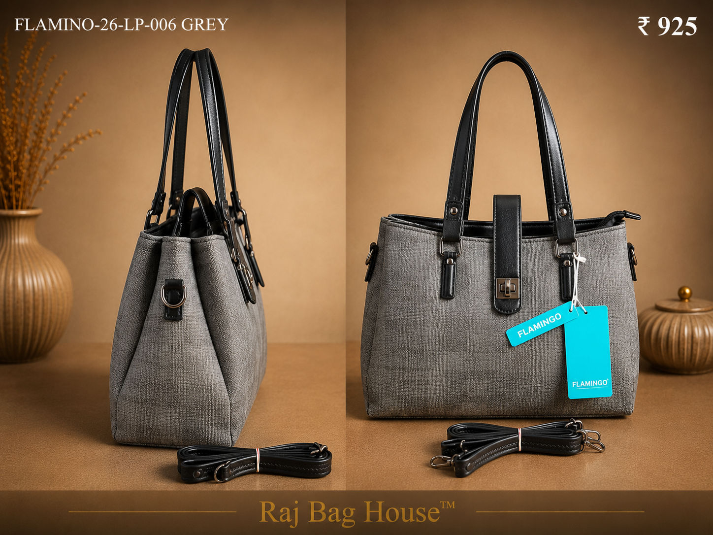 Flamingo Flamino 006 Handbag – Grey 2