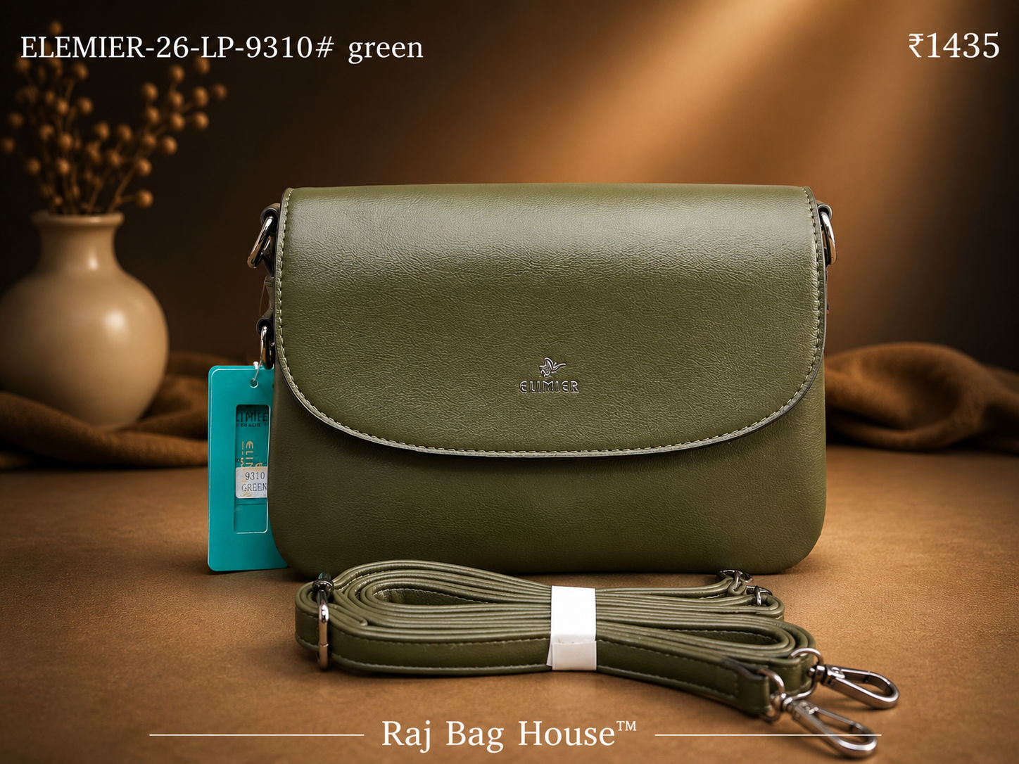 Elemier 9310# Small Handbag – Green
