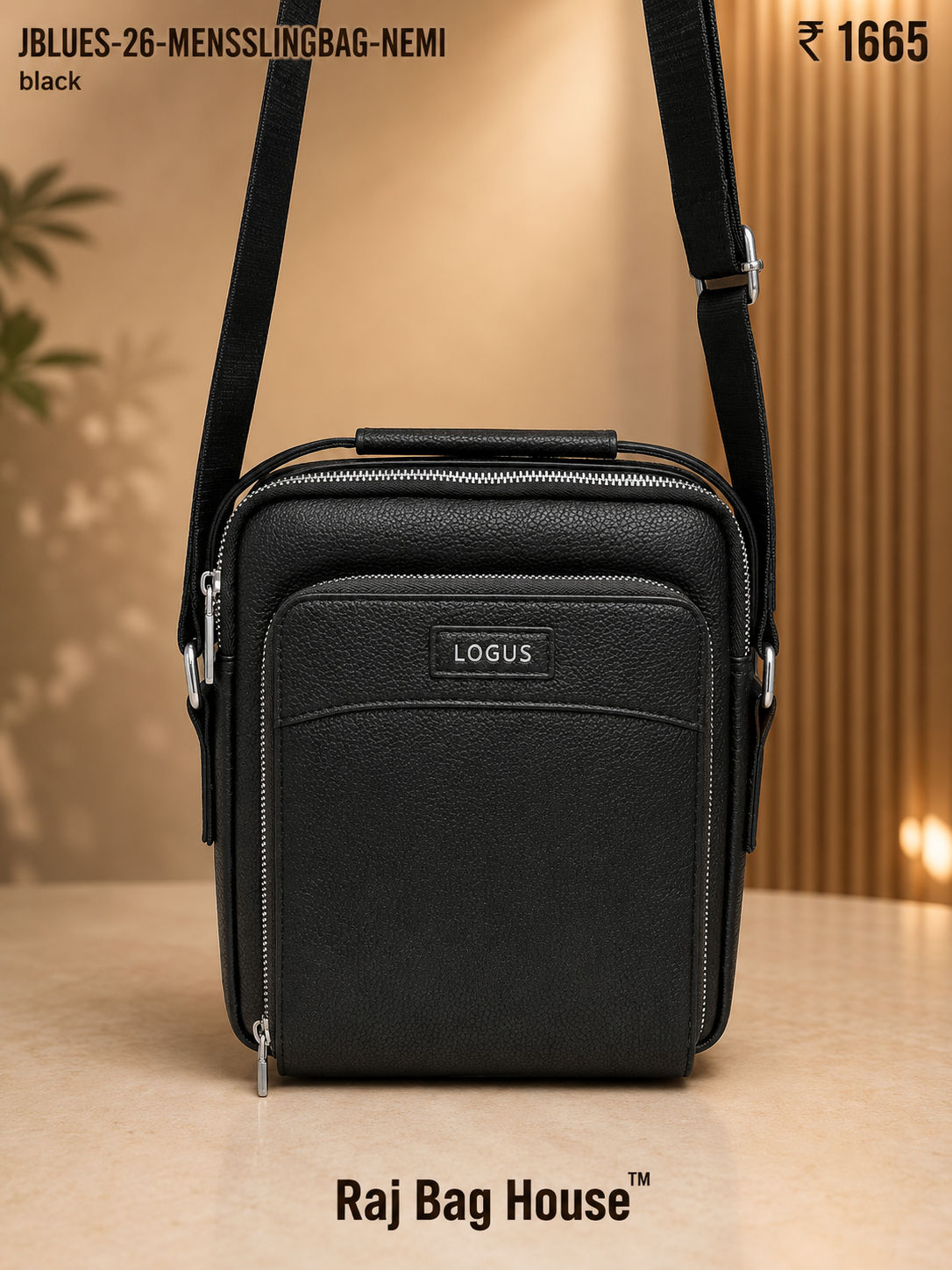 Men's Sling Bag NEMI - Black