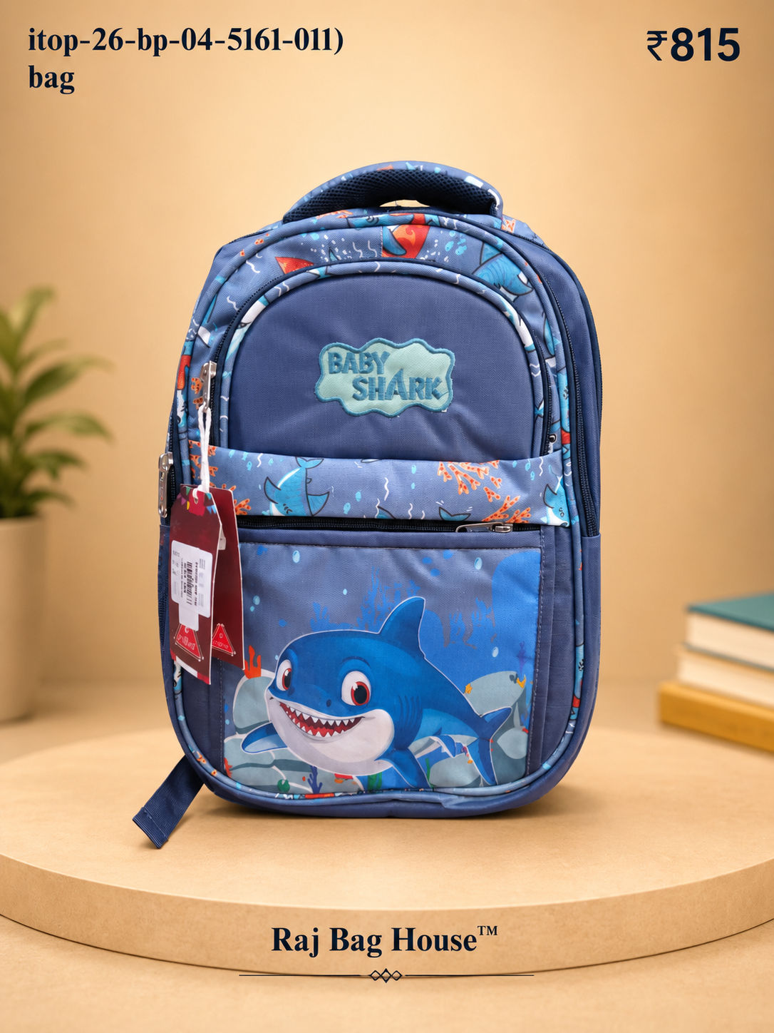 Itop 5161 011 Babyy Shark Medium School Backpack – Blue