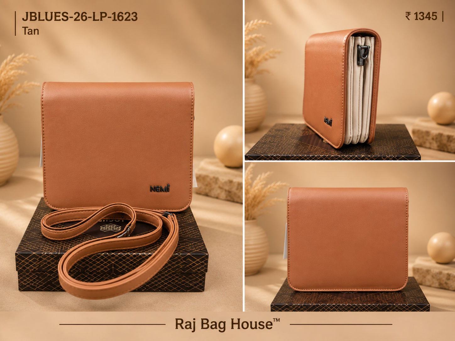 Nemi J-Blues 1623 Sling Bag – Tan Brown