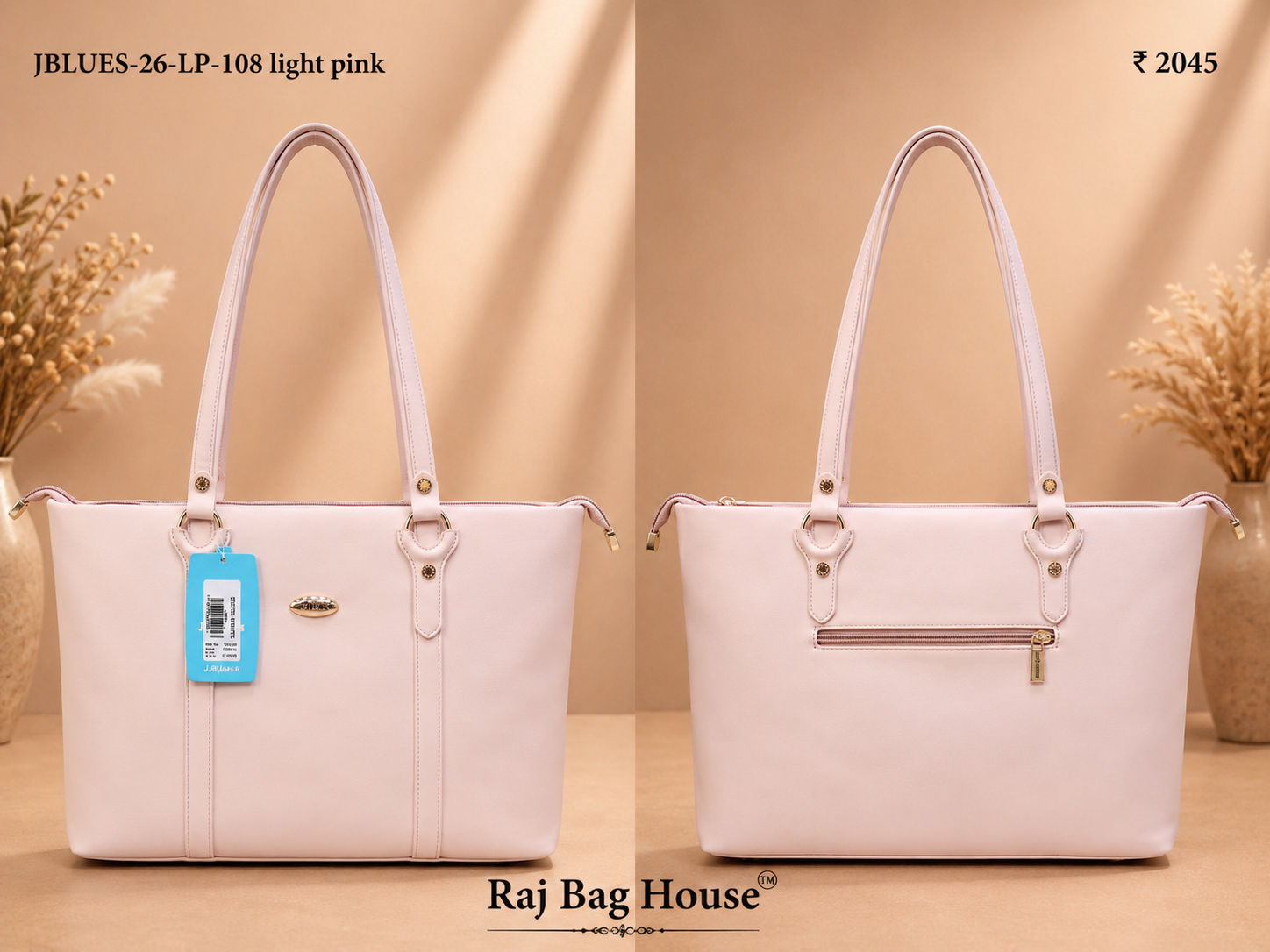 J Blues Tote Bag 26-LP-108 - Light Pink
