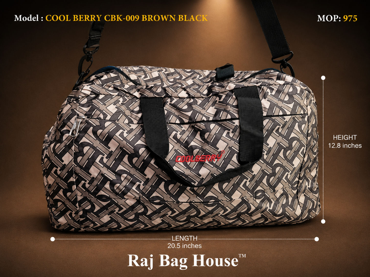 Cool Berry Coolberry Cbk 009 Blacl Large Travel Bag – Black / Brown