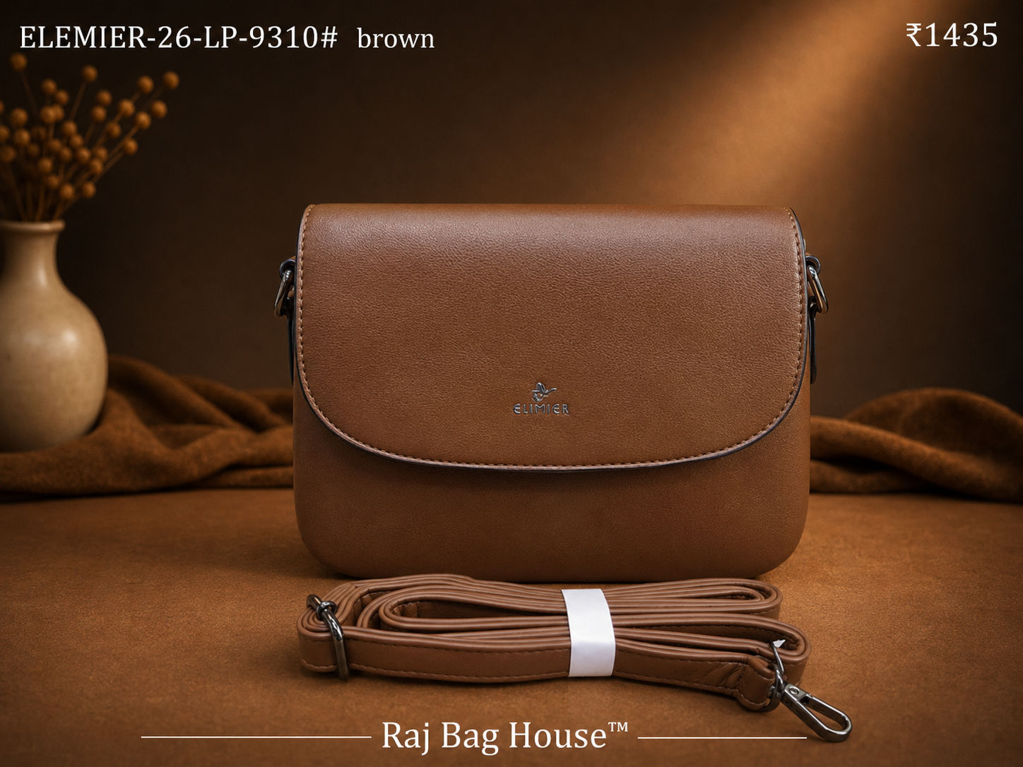 Elemier 9310# Small Handbag – Brown