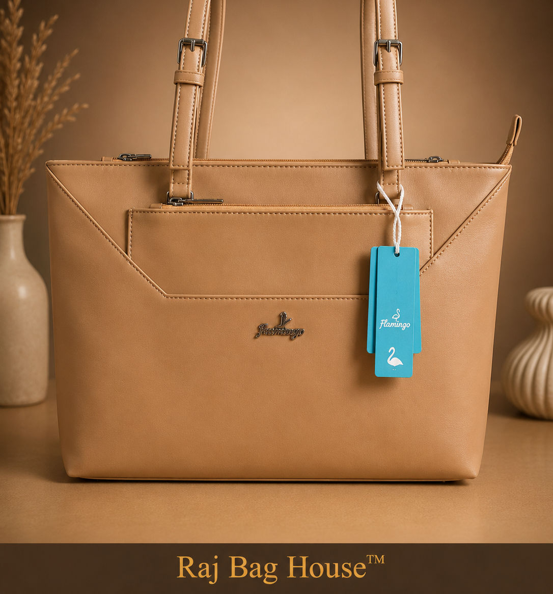 Women's Shoulder Tote Bag 26-LP-003 - Tan Brown