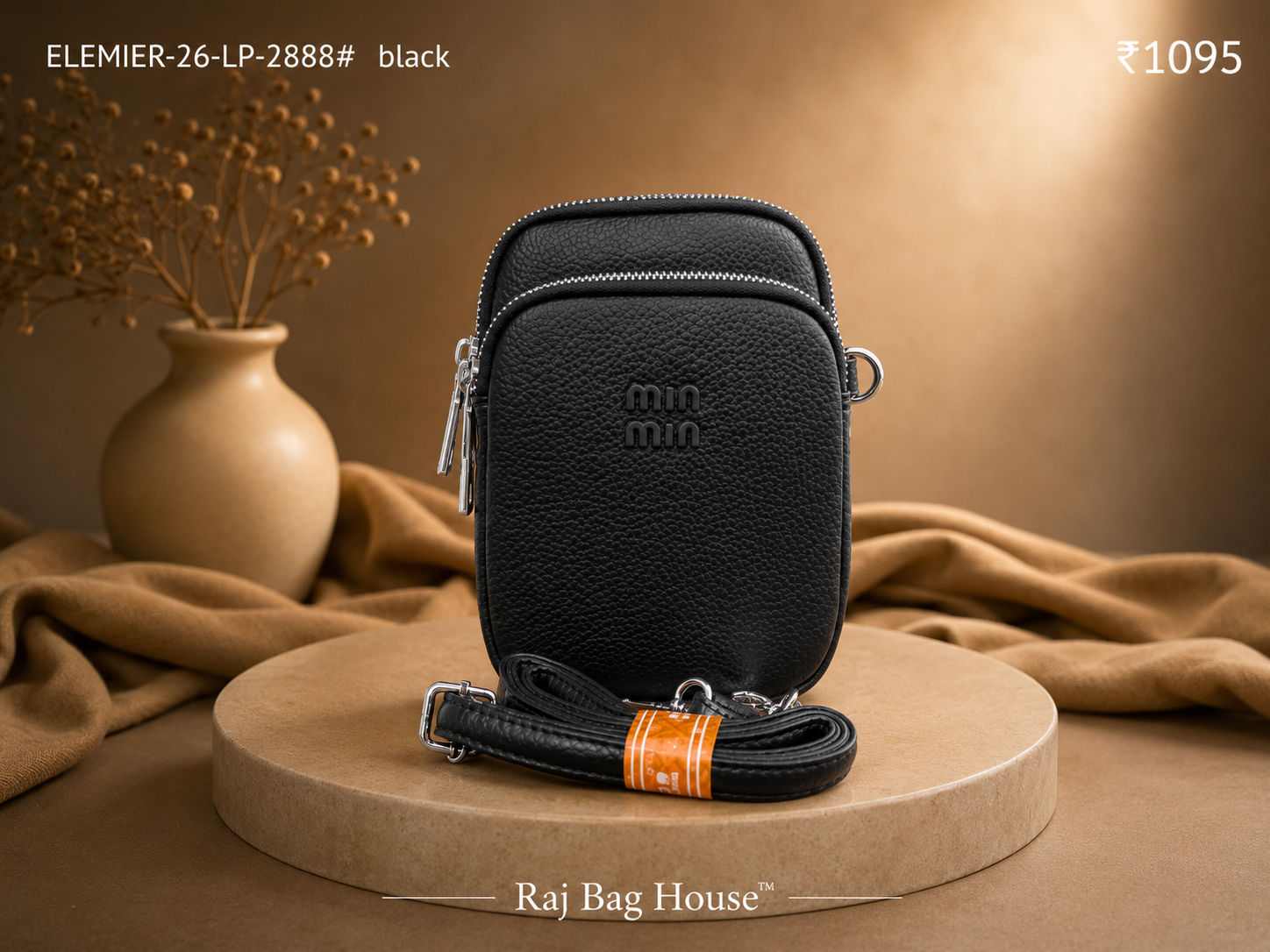 Imported Elemier 2888# Small Handbag – Black