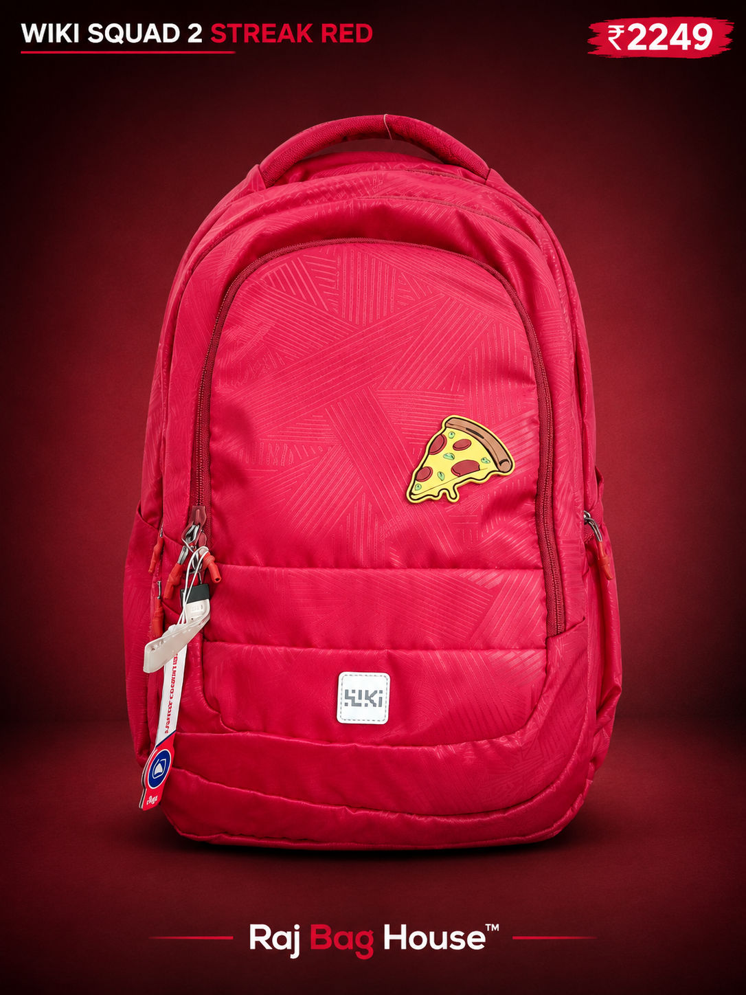 Wildcraft Wiki Squad 2 Streak Backpack – Red