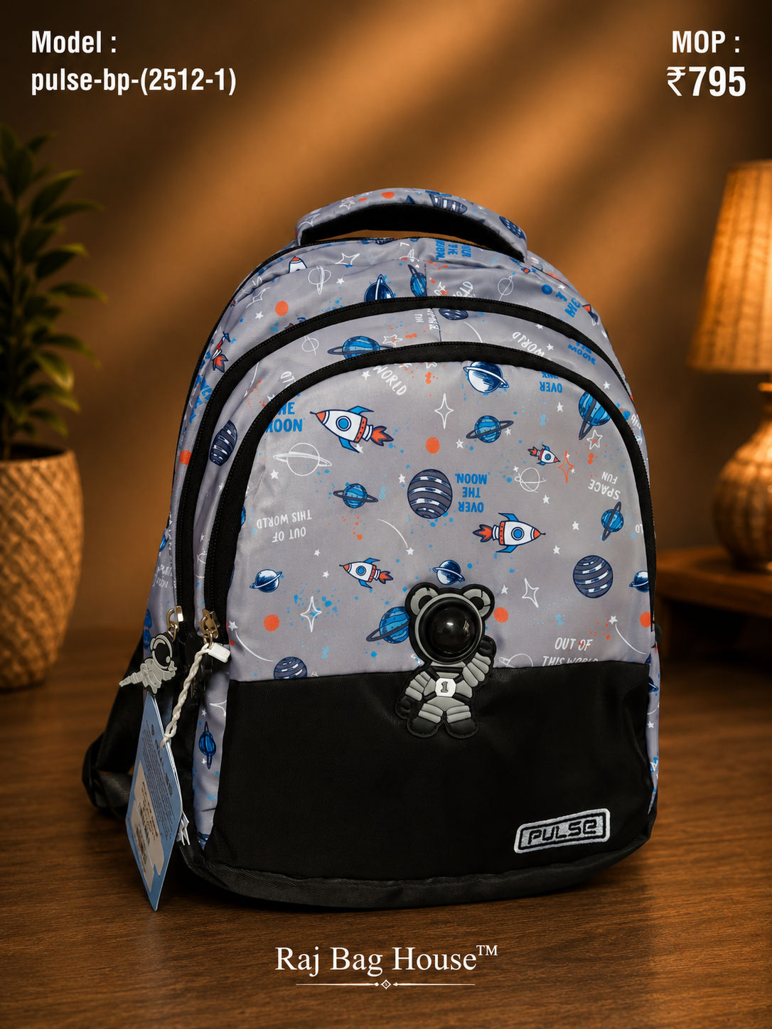 Imported Pulse (2511 1) Light Medium School Backpack – Black / Light Grey