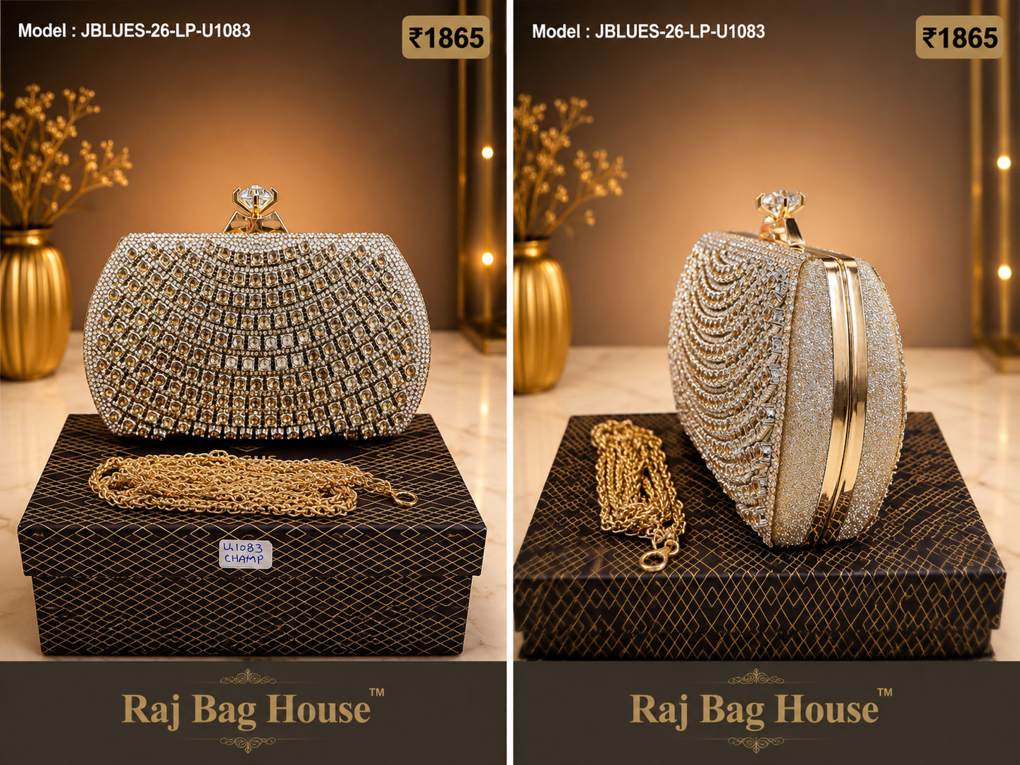 J Blues Hand Clutch 26-LP-U1083 - Golden Cream