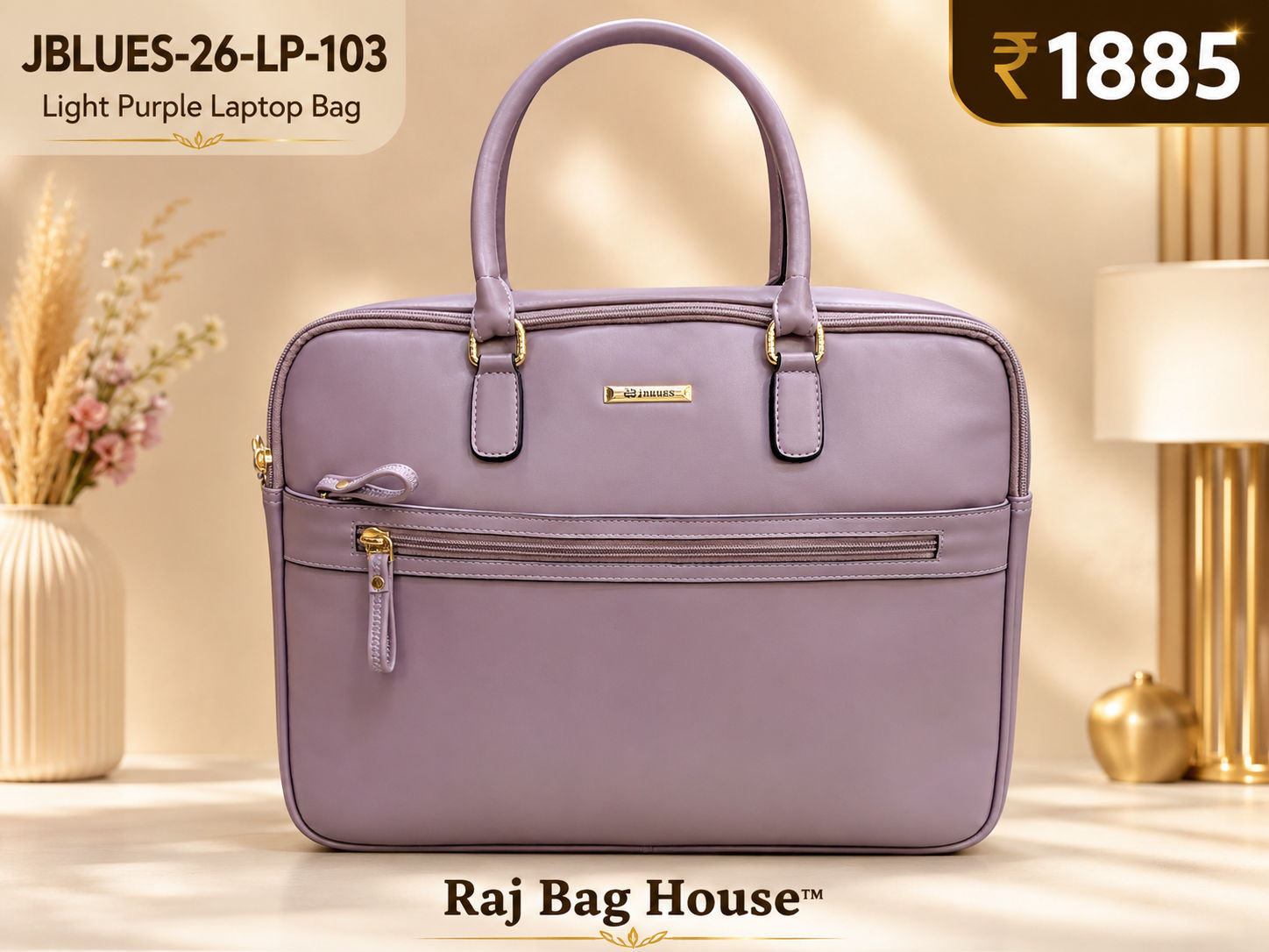 J Blues Women's Laptop Office Bag 26-LP-103 - Light Purple