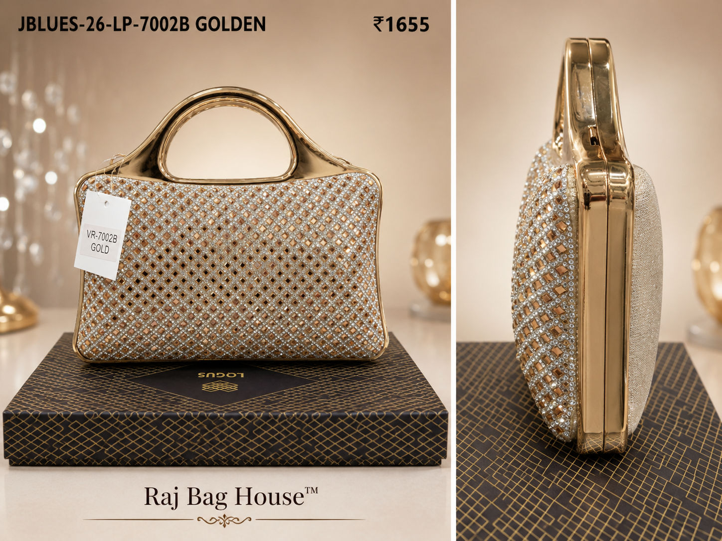 J Blues Handbag 26-LP-7002B - Golden