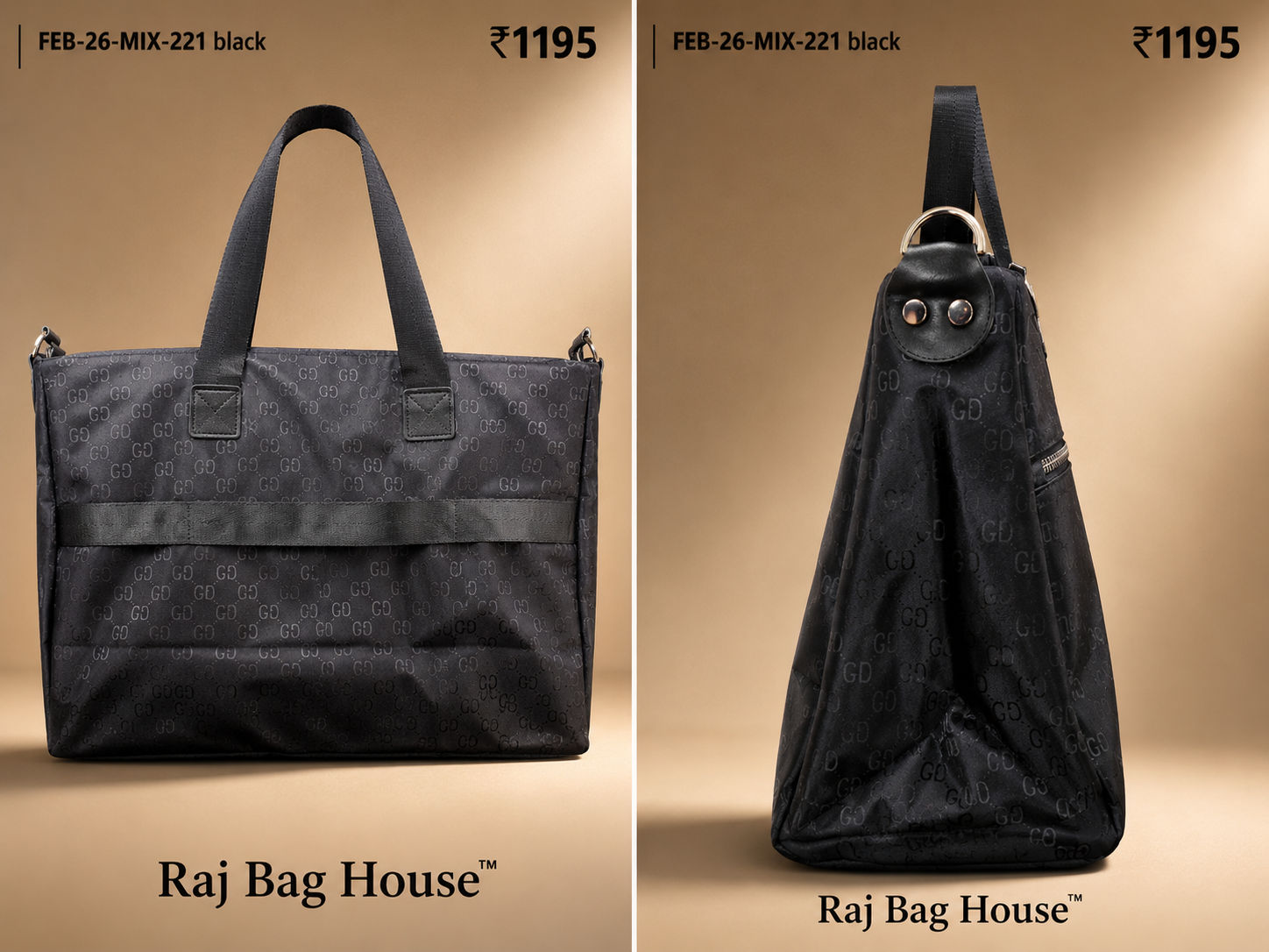 Feelings Bag Feb Mix 221 Large Tote Bag – Black 2