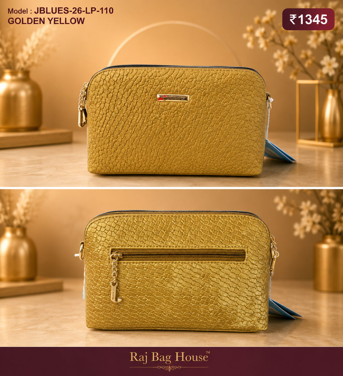 J-Blues J-Blues 110 Golden Small Sling Bag – Golden Yellow 2