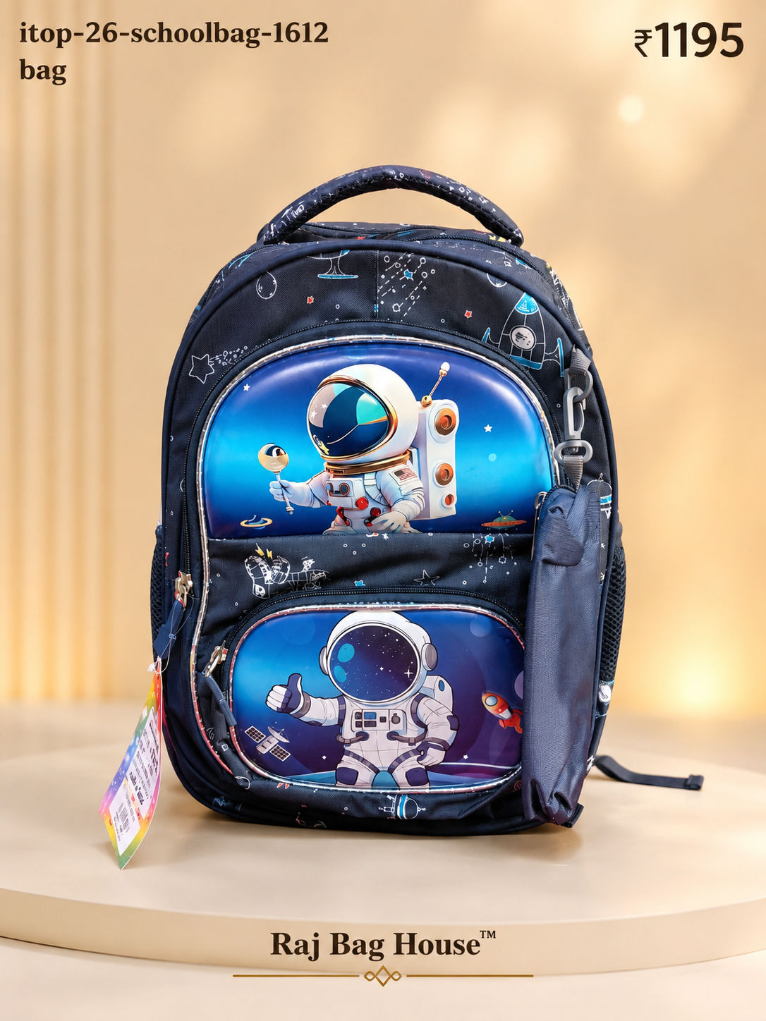 Imported Schoolbag 1612 Astronaut Medium School Backpack – Navy Blue