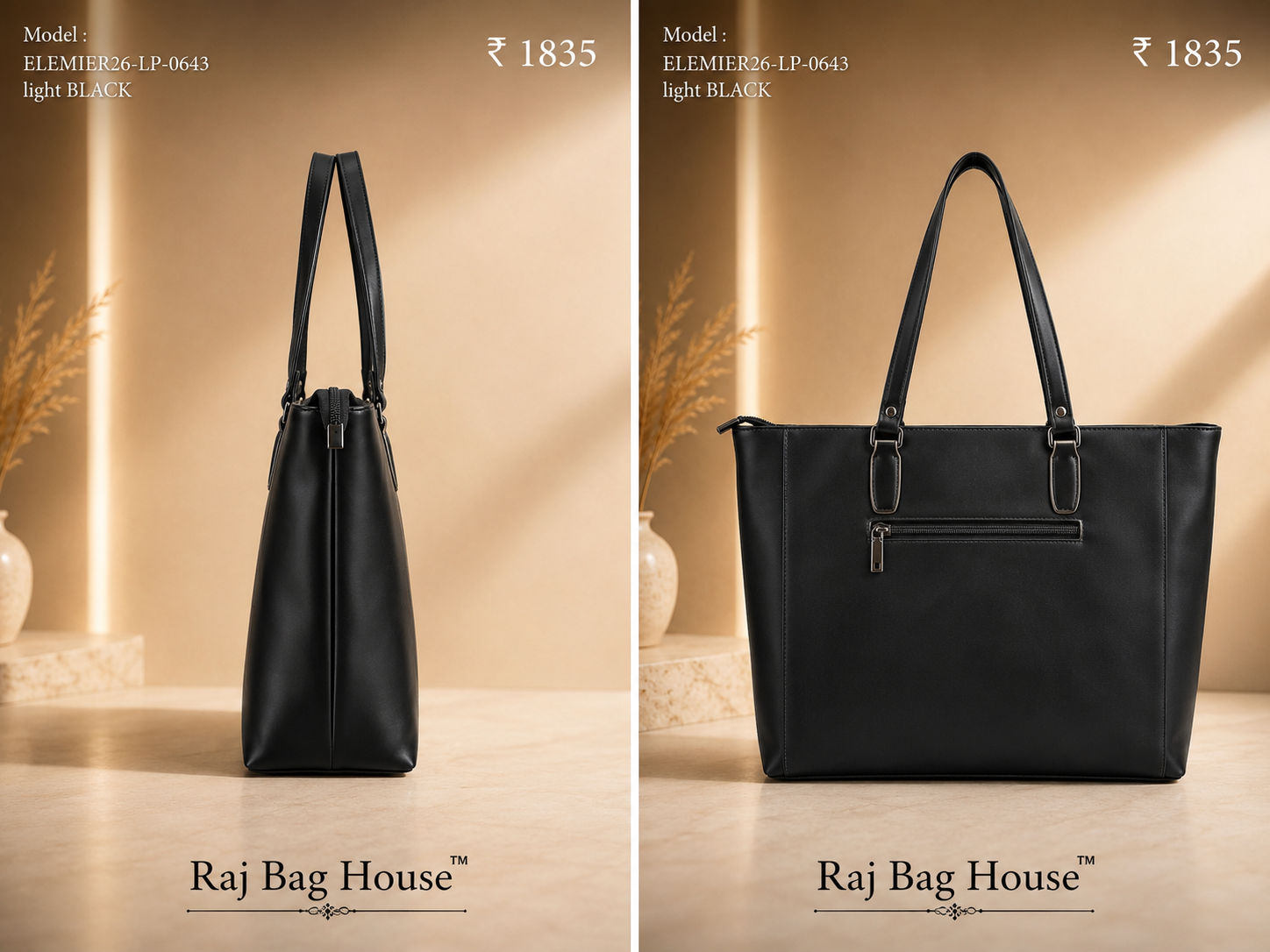 Elemier 0643 Tote Bag – Black 2