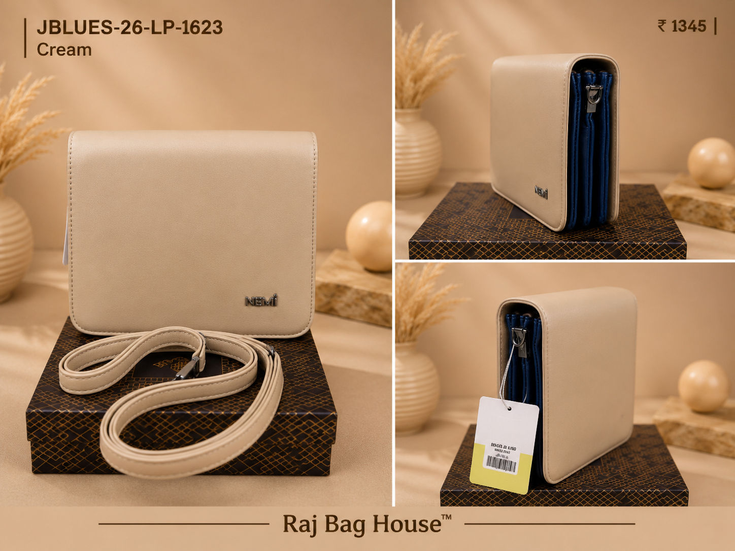 Nemi J-Blues 1623 Sling Bag – Cream
