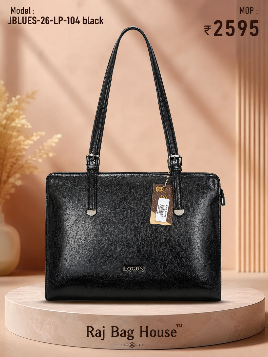 Logus Tote Bag J BLUES-26-LP-104 - Black