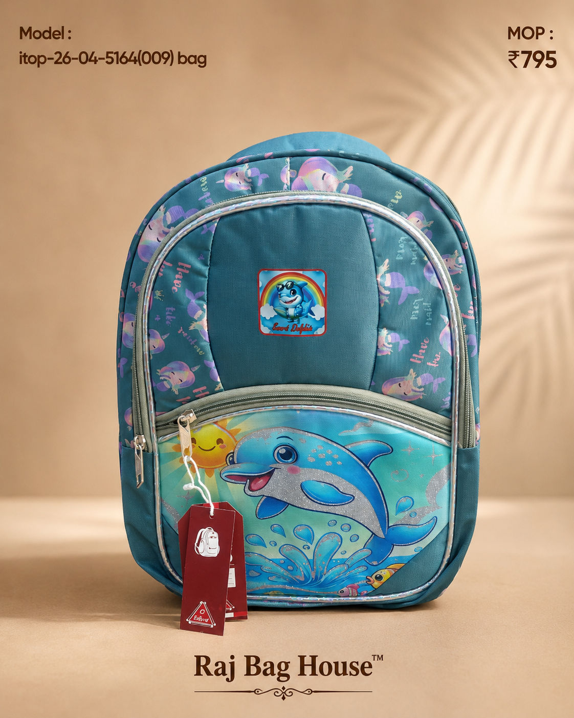 Itop 04 5164(009) Seagreen Medium School Backpack – Sea Green