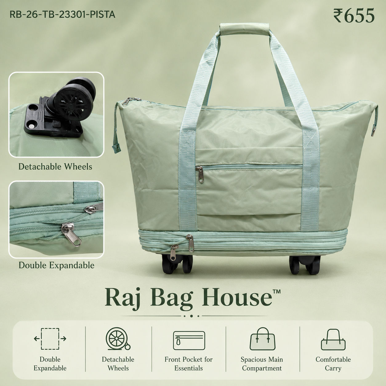 Imported 23301 Large Travel Bag – Pista 2