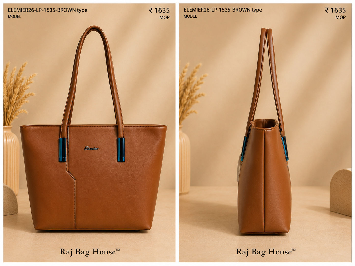 Elemier 1535 Tote Bag – Brown 2