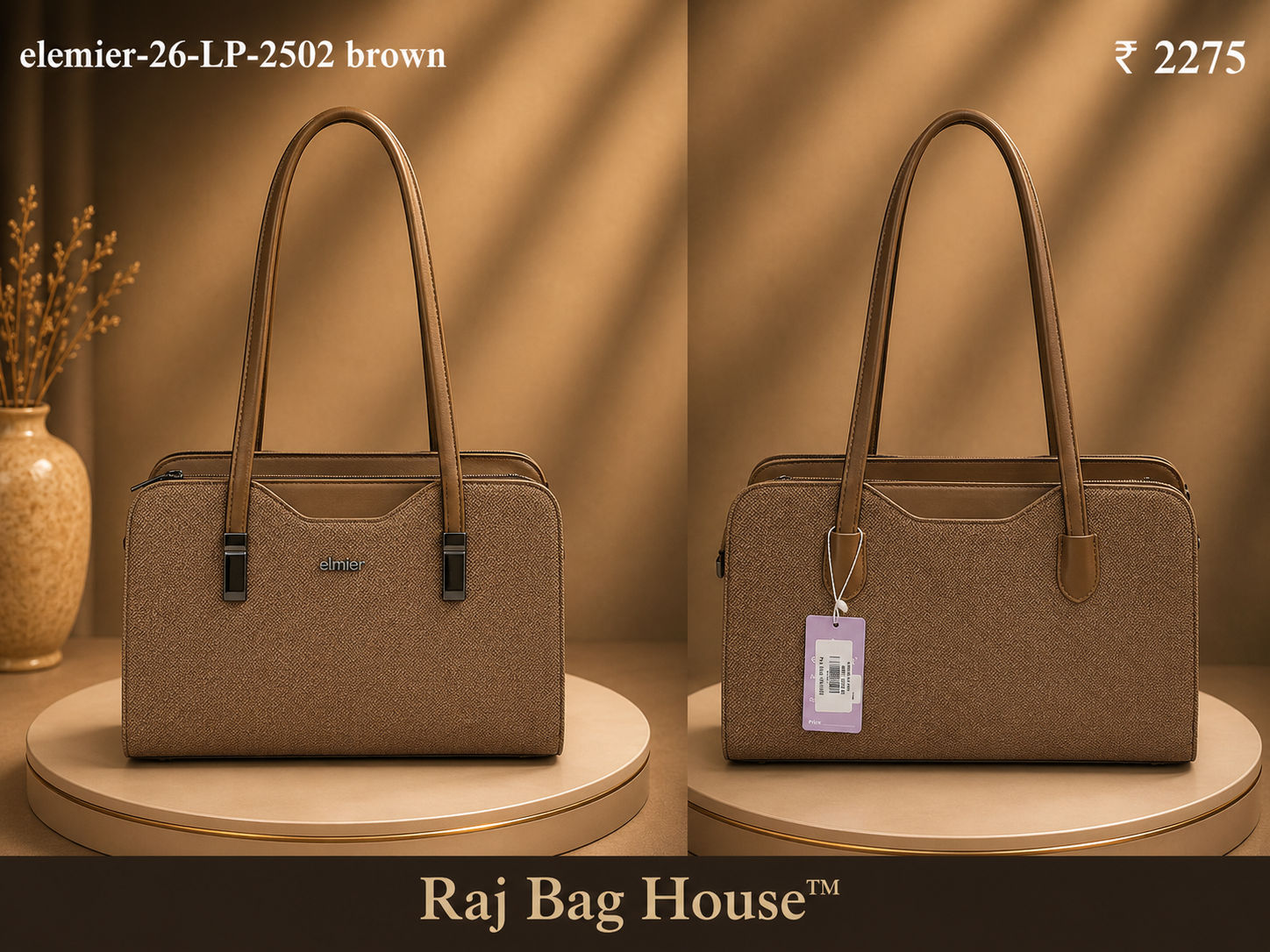 Elemier 2502 Tote Bag – Brown 2