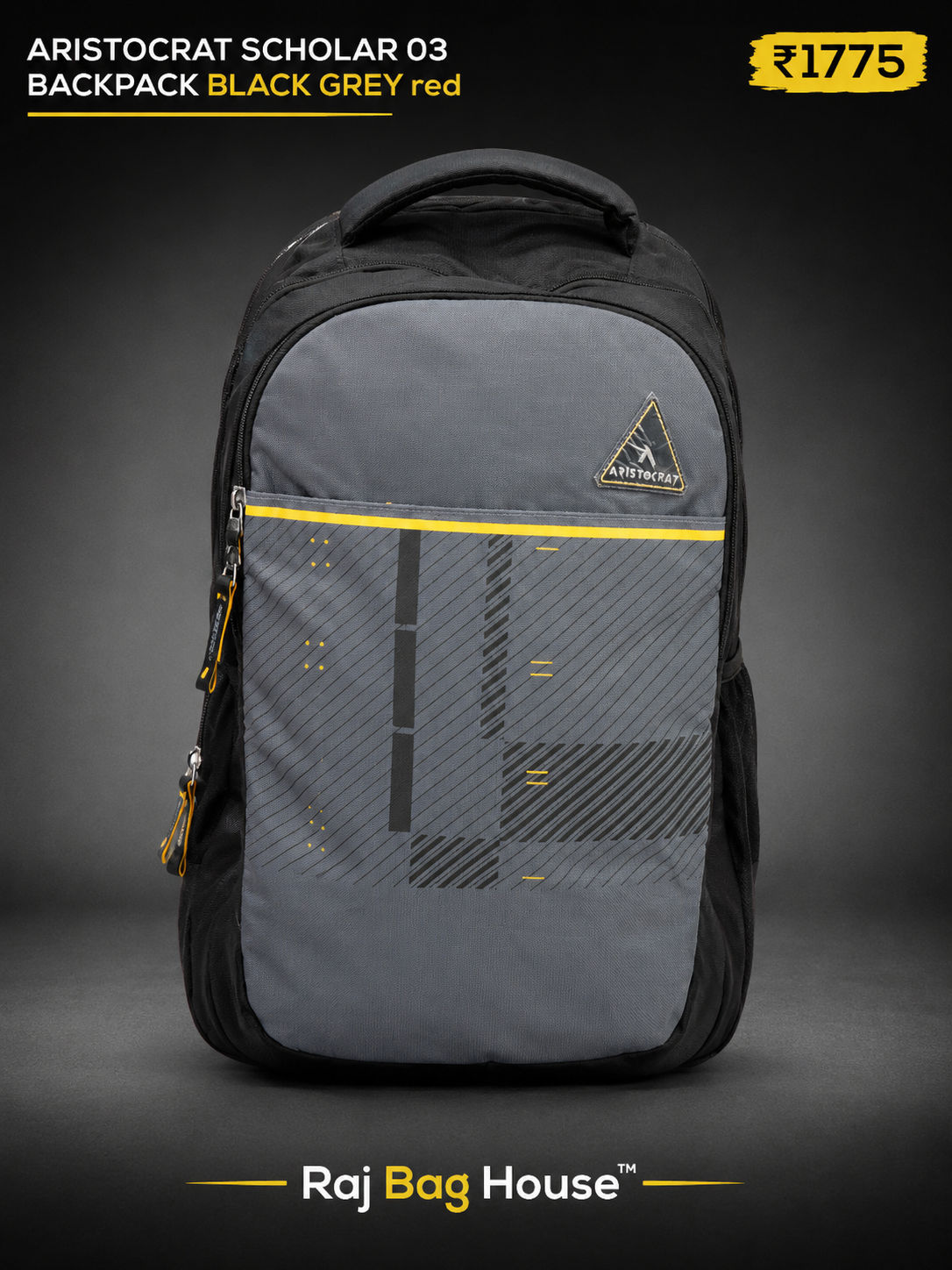 Aristocrat Aristocrat Scholar 03 Backpack – Black / Grey