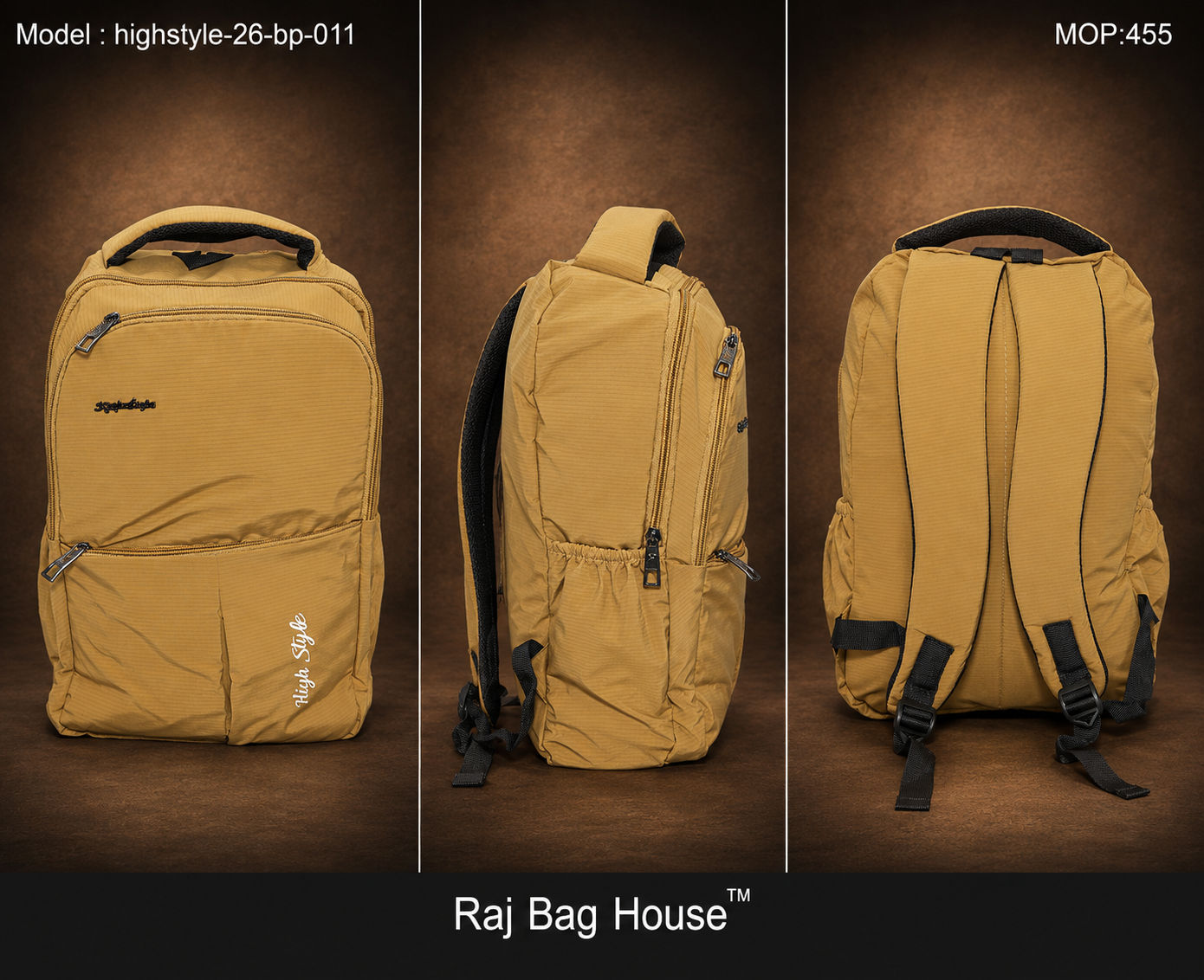 highstyle Mini Backpack 26-BP-011 - Yellow