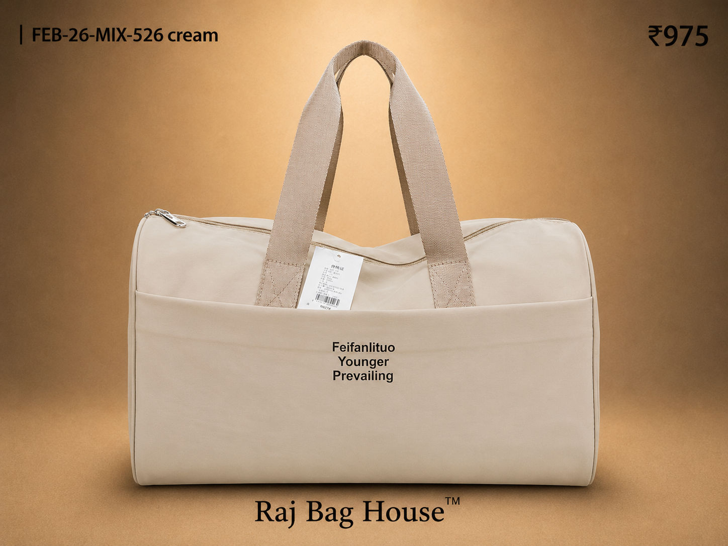 Feelings Bag Feb Mix 526 Medium Travel Bag – Cream