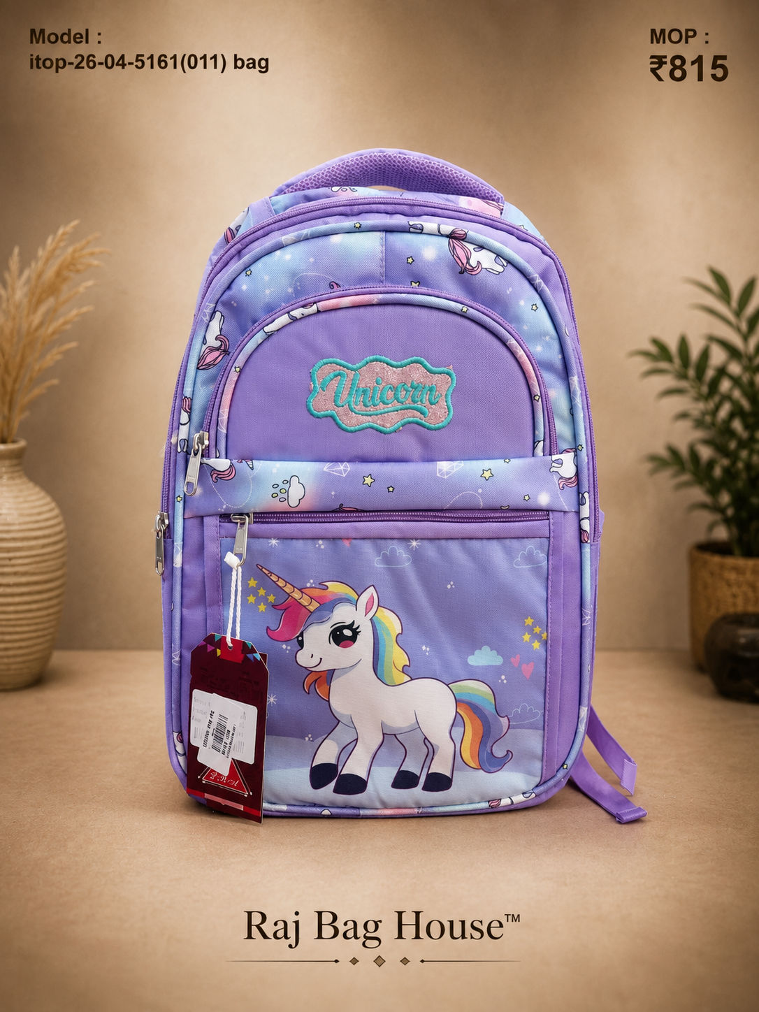 Itop 226 5161(011) Unicorn Large School Backpack – Purple