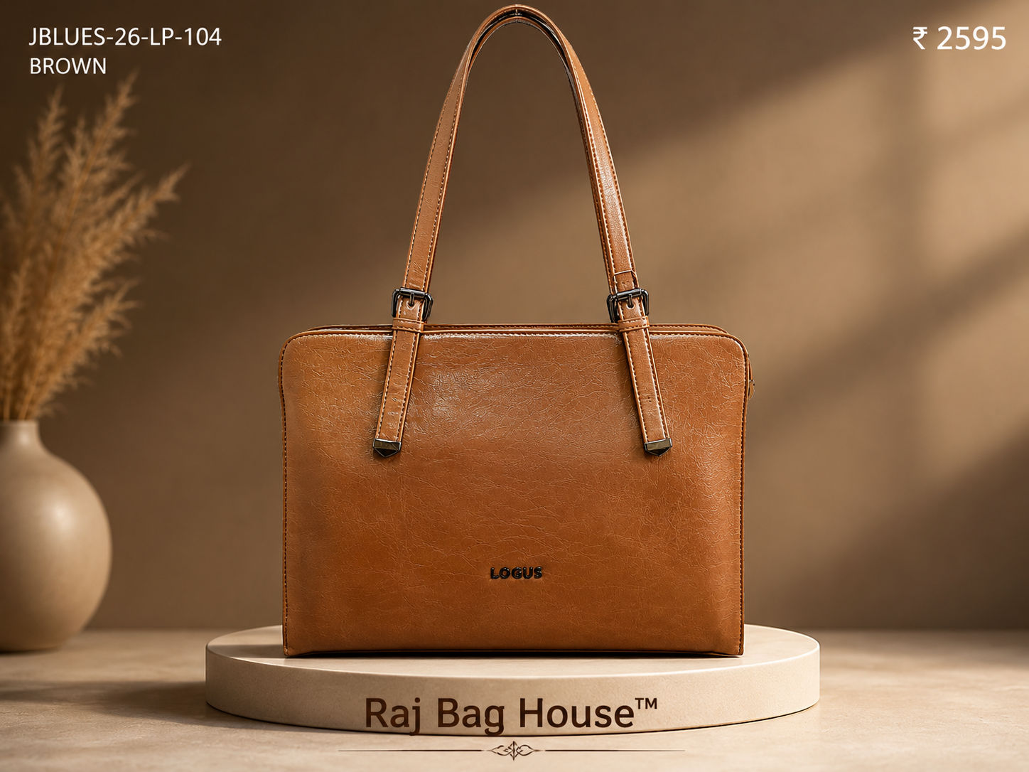 Logus Tote Bag J BLUES-26-LP-104 - Tan Brown