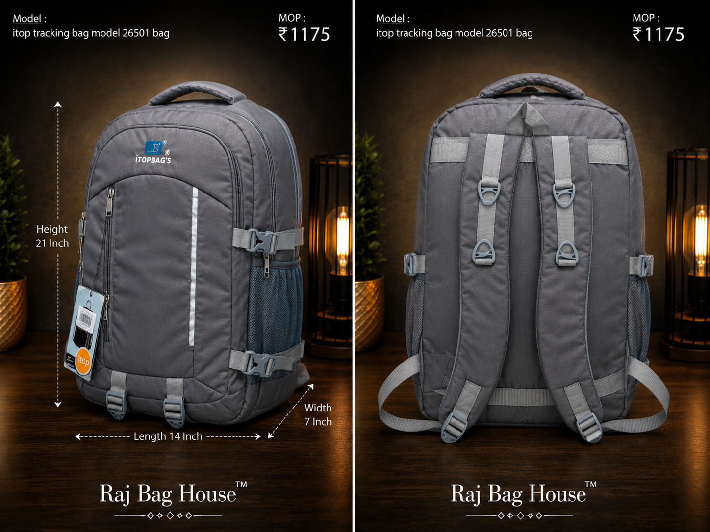 Itop Itop Tracking Model 26501 Large Travel Bag – Grey 2