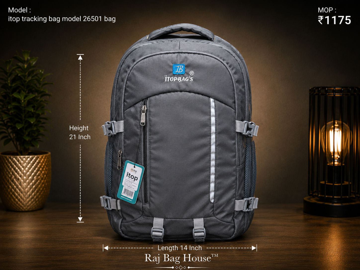 Itop Itop Tracking Model 26501 Large Travel Bag – Grey