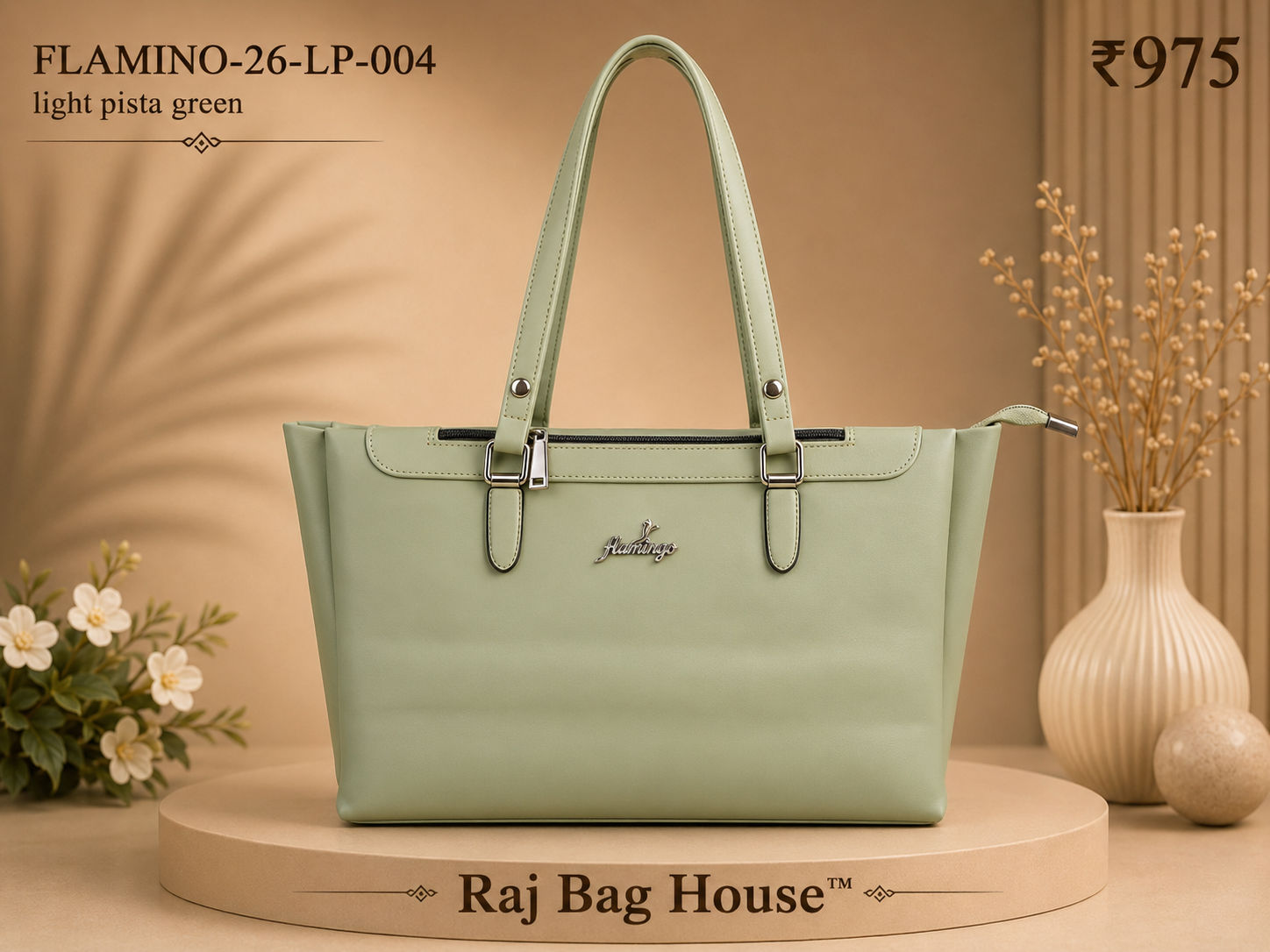 Flamingo Flamino 004 Light Tote Bag – Light Pista Green