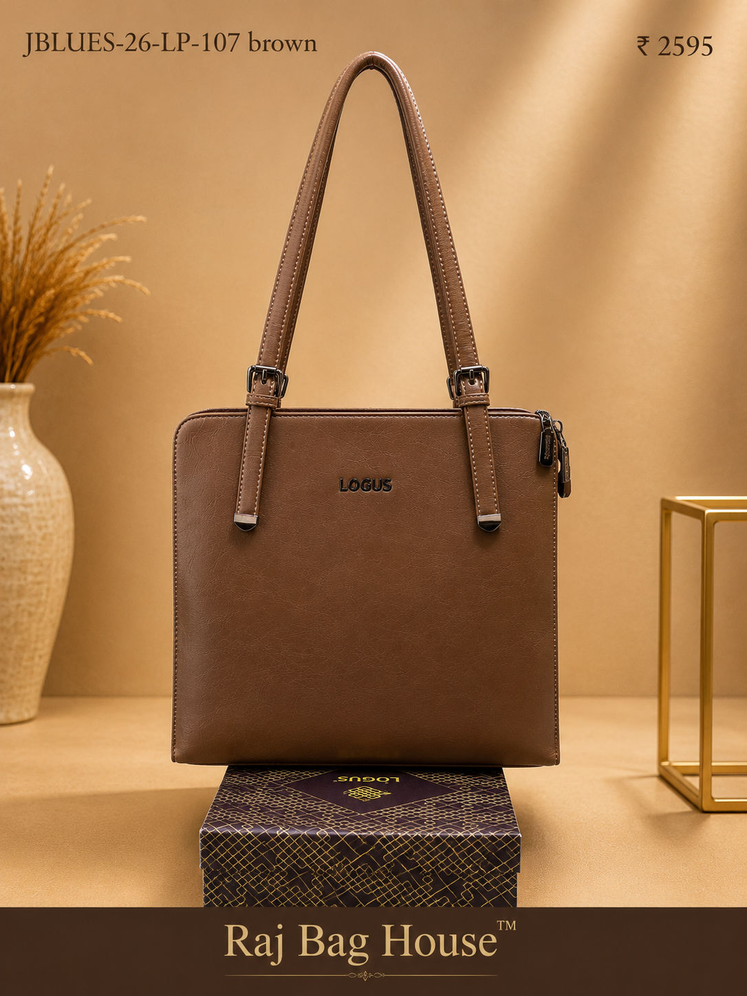 Logus Tote Bag J BLUES-26-LP-107 - Brown