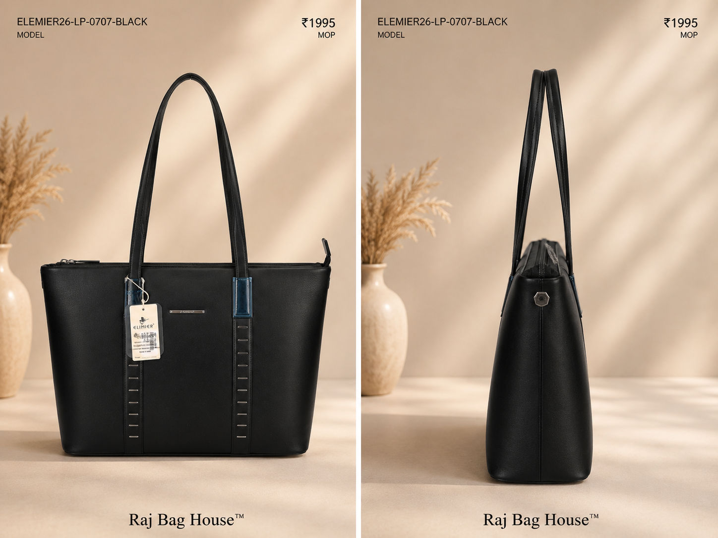 Elemier 0707 Tote Bag – Black 2
