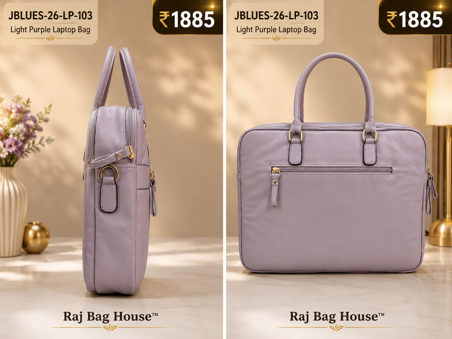 J-Blues J-Blues 103 Light Small Laptop Bag – Light Purple 2