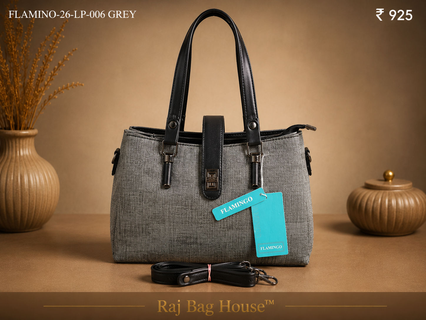 Flamingo Flamino 006 Handbag – Grey