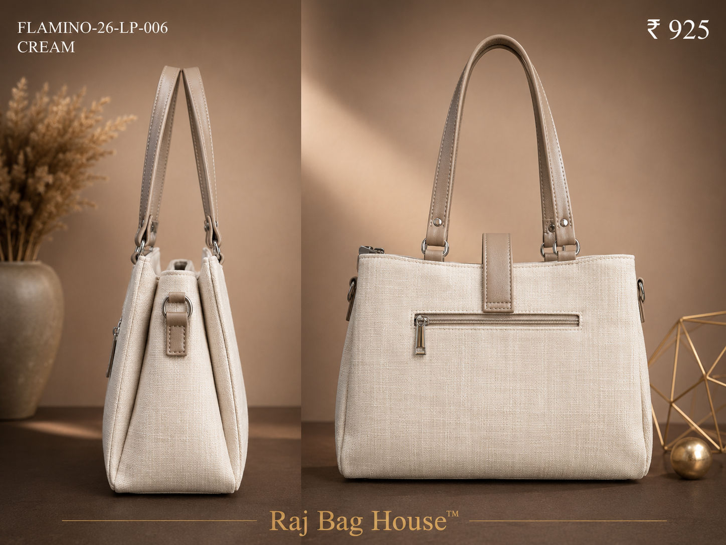 Flamingo Flamino 006 Handbag – Cream 2