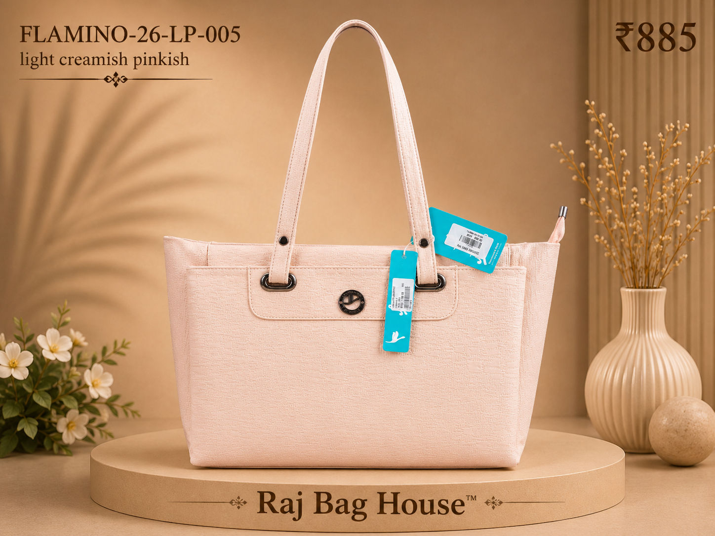 Flamingo Flamino 005 Light Creamish Tote Bag – Light Creamish Pink
