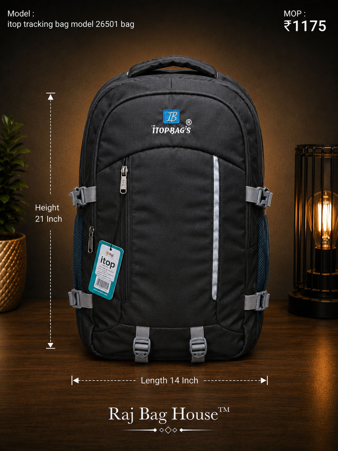 Itop Itop Tracking Model 26501 Large Travel Bag – Black
