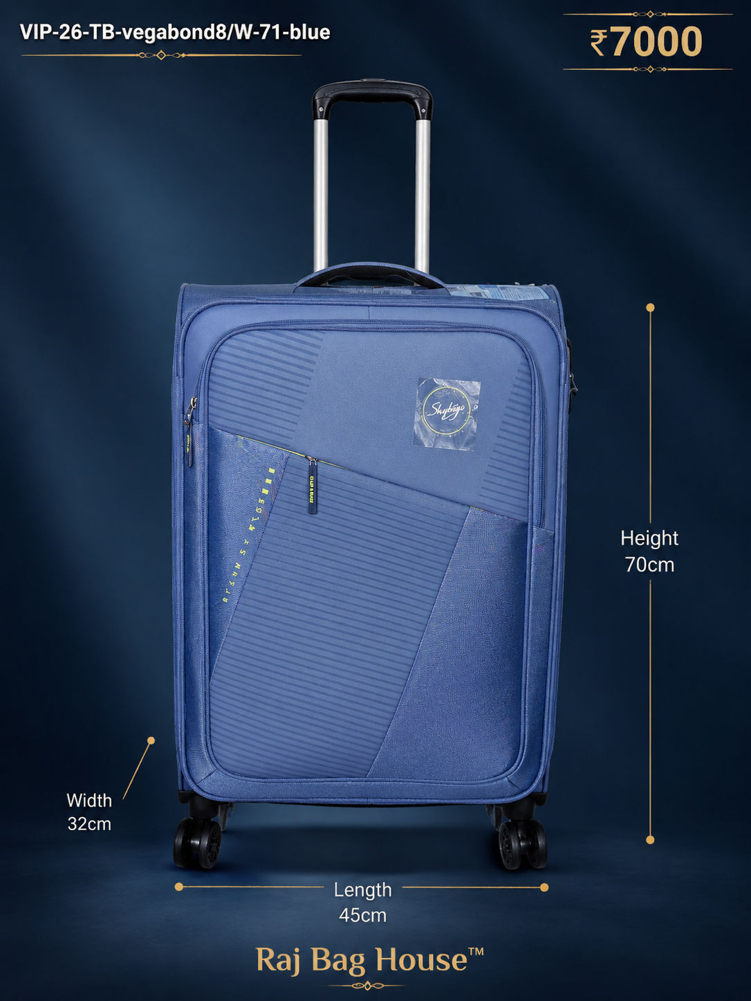 Skybags VIP Vegabond 71blue Medium Trolley Bag – Blue
