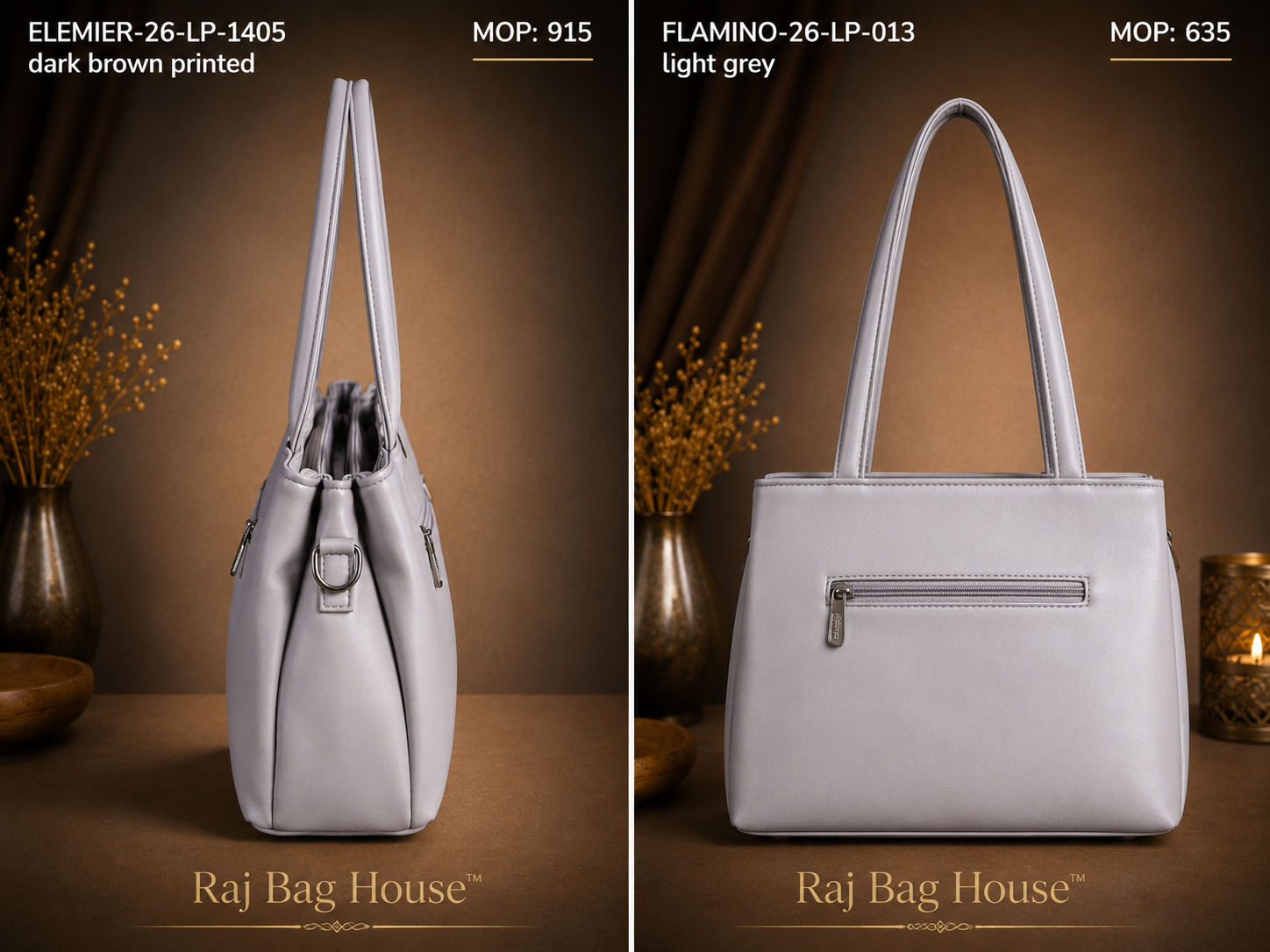 Flamingo Flamino 010 Light Handbag – Light Grey 2