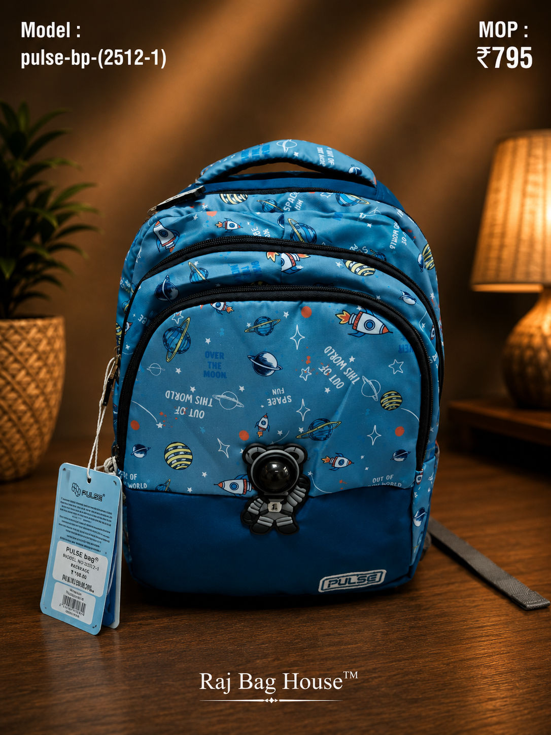 Imported Pulse (2511 1) Medium School Backpack – Sky Blue / Navy Blue