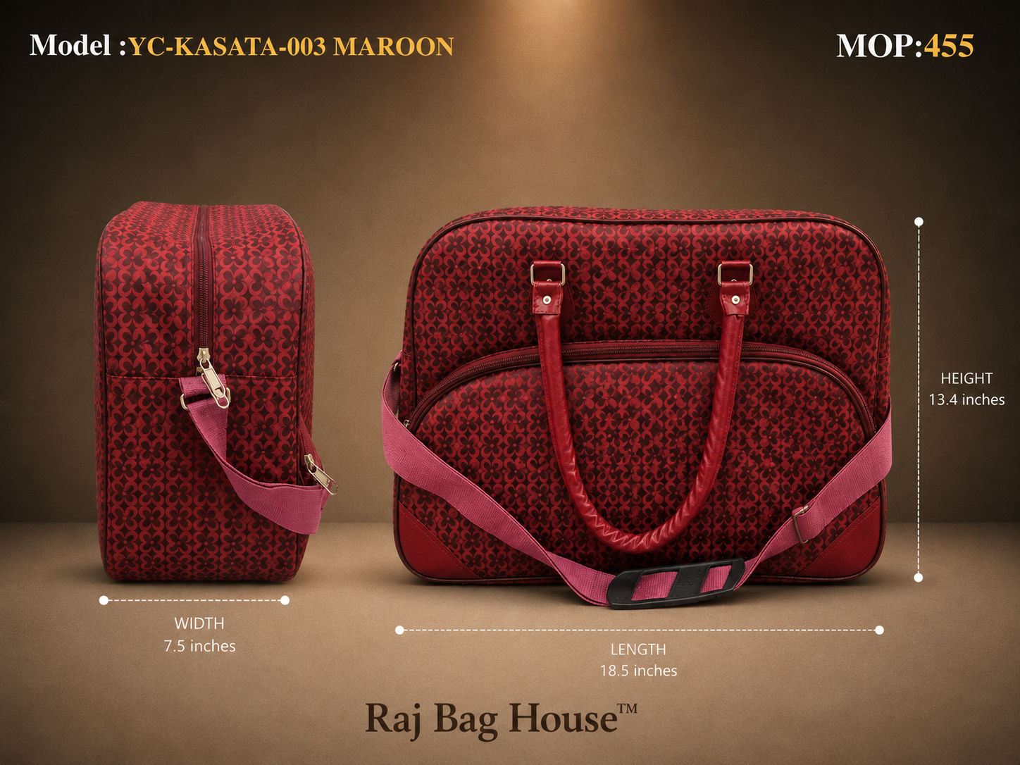 Your Choice Yc Kasaata 003 Large Travel Bag – Maroon 2